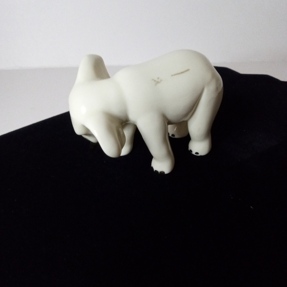 Lenox Elephant Porcelain Figurine Trunk Down Ivory/White 24k Gold Hand Painted - Picture 4 of 7